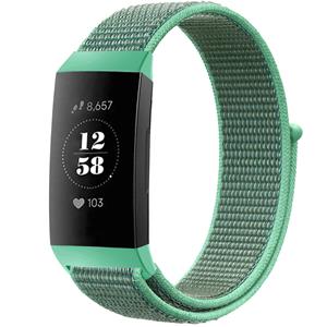 Strap-it Fitbit Charge 4 nylon band (mint)