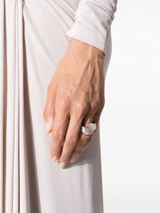 Lanvin Sequence rhinestone-embellished ring - Zilver