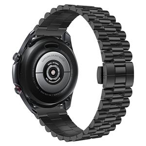Strap-it Huawei Watch GT3 42mm Presidential stalen band (zwart)
