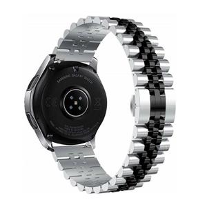 Strap-it Huawei Watch GT3 42mm Jubilee stalen band (zilver/zwart)