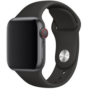 Strap-it Apple Watch SE silicone band (zwart)