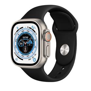 Strap-it Apple Watch Ultra silicone bandje (zwart)