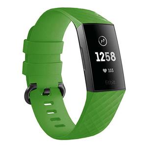 Strap-it Fitbit Charge 4 silicone band (groen)