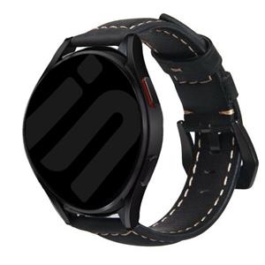 Strap-it Samsung Galaxy Watch 6 - 40mm leren bandje (zwart)