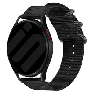 Strap-it Samsung Galaxy Watch 6 Classic 43mm nylon gesp band (zwart)