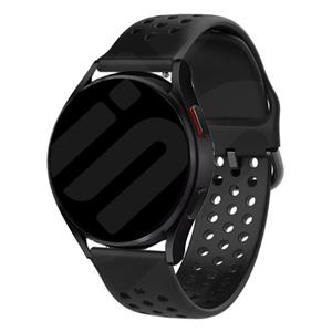 Strap-it Samsung Galaxy Watch 6 - 40mm siliconen bandje met gaatjes (zwart)