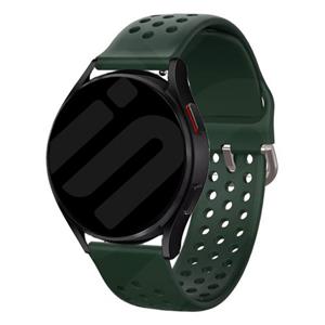 Strap-it Samsung Galaxy Watch 6 - 40mm siliconen bandje met gaatjes (legergroen)