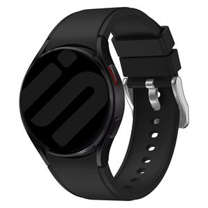 Strap-it Samsung Galaxy Watch 6 - 40mm siliconen band perfect fit  (zwart)