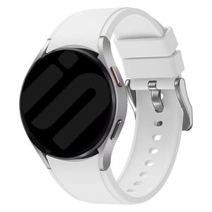 Strap-it Samsung Galaxy Watch 6 - 40mm siliconen band perfect fit (wit)