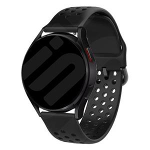 Strap-it Samsung Galaxy Watch 6 Classic 47mm siliconen bandje met gaatjes (zwart)