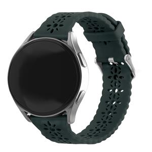 Strap-it Samsung Galaxy Watch 6 - 40mm siliconen bandje met patroon (dennengroen)