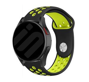 Strap-it Samsung Galaxy Watch 6 - 40mm sport band (zwart/geel)