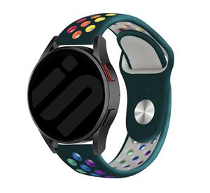 Strap-it Samsung Galaxy Watch 6 - 40mm sport band (dennengroen/kleurrijk)