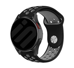 Strap-it Samsung Galaxy Watch 6 Classic 43mm sport band (zwart/grijs)