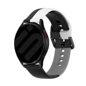 Strap-it Samsung Galaxy Watch 6 - 44mm triple sport band (zwart-wit-grijs)