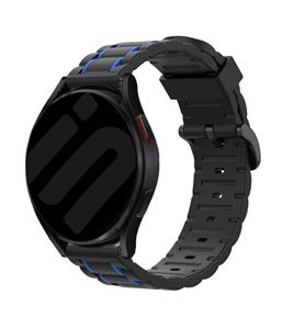 Strap-it Samsung Galaxy Watch 6 Classic 43mm sport gesp band (zwart/blauw)