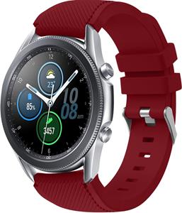 Strap-it Samsung Galaxy Watch 3 45mm siliconen bandje (bordeaux)
