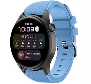 Strap-it Huawei Watch 3 (Pro) siliconen bandje (zand blauw)