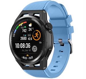 Strap-it Huawei Watch GT Runner siliconen bandje (zand blauw)
