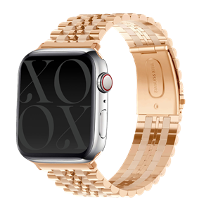 Xoxo Wildhearts Apple Watch stalen bandje (roségoud)