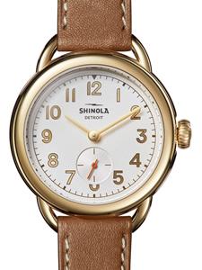 Shinola Runabout horloge met leren band - Goud