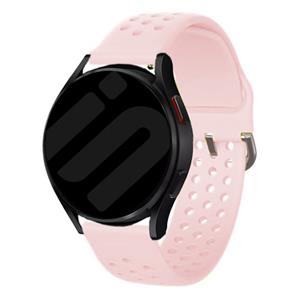 Strap-it Samsung Galaxy Watch 6 Classic 47mm siliconen bandje met gaatjes (roze)