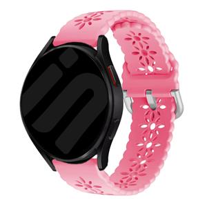 Strap-it Samsung Galaxy Watch 6 Classic 47mm siliconen bandje met patroon (knalroze)