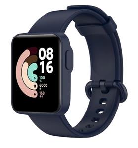 Strap-it Xiaomi Mi Watch Lite siliconen bandje (donkerblauw)