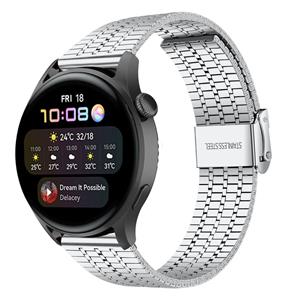 Strap-it Huawei Watch 3 (Pro) roestvrij stalen band (zilver)