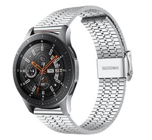 Strap-it Samsung Galaxy Watch 46mm roestvrij stalen band (zilver)