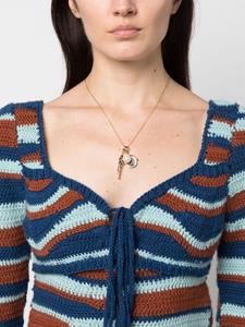 Tory Burch statement-pendant charm-detail necklace - Goud