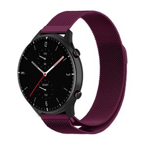 Strap-it Amazfit GTR 2 Milanese band (paars)