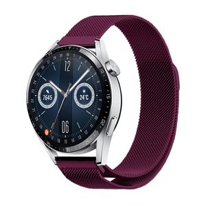 Strap-it Huawei Watch GT 3 46mm Milanese band (paars)