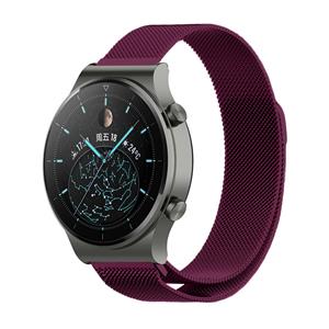 Strap-it Huawei Watch GT 2 Pro Milanese band (paars)