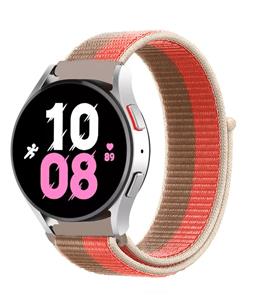 Strap-it Samsung Galaxy Watch 5 - 44mm nylon band (pink pomelo)