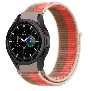 Strap-it Samsung Galaxy Watch 4 Classic 42mm nylon band (pink pomelo)