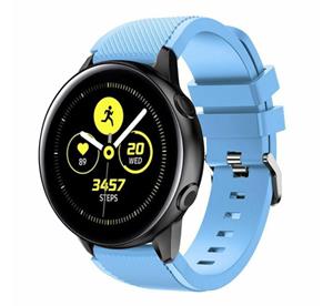 Strap-it Samsung Galaxy Watch Active silicone band (zandblauw)