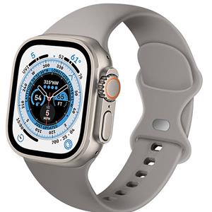 Strap-it Apple Watch Ultra siliconen bandje (grijs)