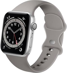 Strap-it Apple Watch 8 siliconen bandje (grijs)