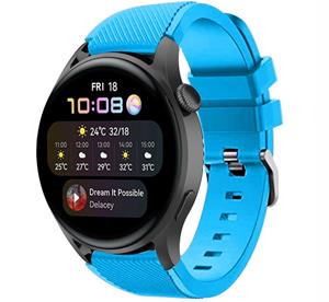 Strap-it Huawei Watch 3 (Pro) siliconen bandje (lichtblauw)