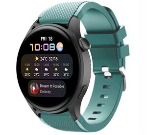 Strap-it Huawei Watch 3 (Pro) siliconen bandje (dennengroen)
