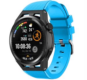 Strap-it Huawei Watch GT Runner siliconen bandje (lichtblauw)