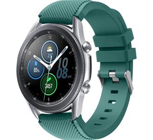 Strap-it Samsung Galaxy Watch 3 45mm siliconen bandje (dennengroen)