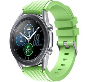 Strap-it Samsung Galaxy Watch 3 45mm siliconen bandje (lichtgroen)