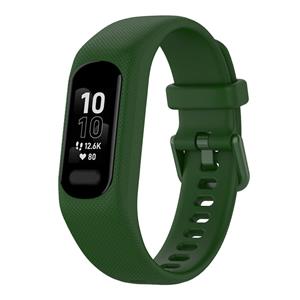 Strap-it Garmin Vivosmart 5 siliconen bandje (donkergroen)