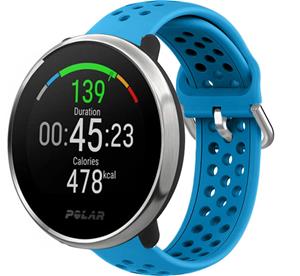 Strap-it Polar Unite siliconen bandje met gaatjes (lichtblauw)