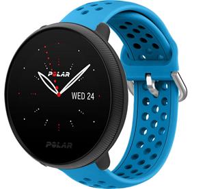 Strap-it Polar Ignite 2 siliconen bandje met gaatjes (lichtblauw)