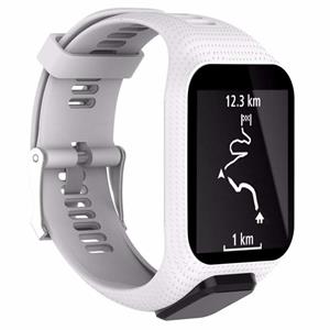 Strap-it TomTom Runner 3 siliconen bandje (wit)