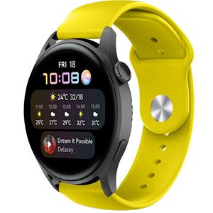 Strap-it Huawei Watch 3 (Pro) sport band (geel)