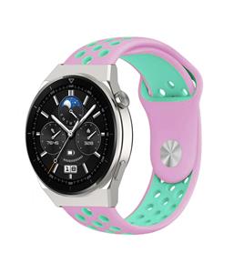 Strap-it Huawei Watch GT 3 Pro 46mm sport band (roze/aqua)